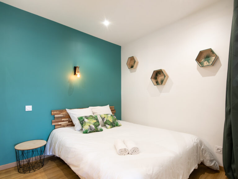 Chambre de l’appartement Esprit jungle